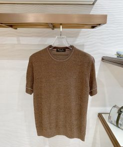 26SS夏服 ロロ ピアーナ 半袖Tシャツ トップス メンズ 2605HLDJ150-LP1707