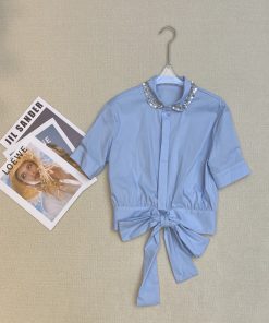 26SS夏服 ミュウミュウ ワイシャツ トップス?2606BLJ250-MI1619