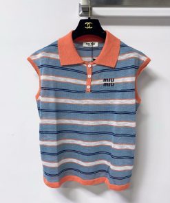 26SS夏服 ミュウミュウ チョッキ タンクトップ2606BLJ190-MI1647