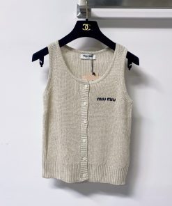 26SS夏服 ミュウミュウ チョッキ タンクトップ2606BLJ190-MI1659