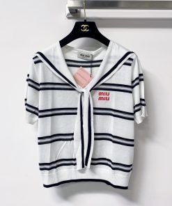 26SS夏服 ミュウミュウ 半袖Tシャツ トップス?2606BLJ220-MI1666
