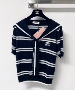26SS夏服 ミュウミュウ 半袖Tシャツ トップス?2606BLJ220-MI1667