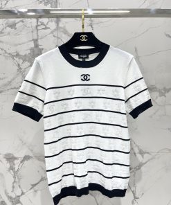 26SS夏服 シャネル 半袖Tシャツ トップス?2606BLJ210-CH1717