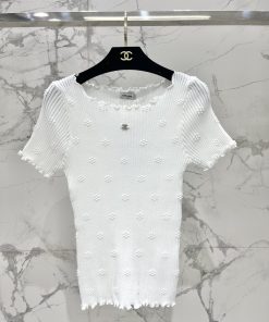 26SS夏服 シャネル 半袖Tシャツ トップス?2606BLJ190-CH1721