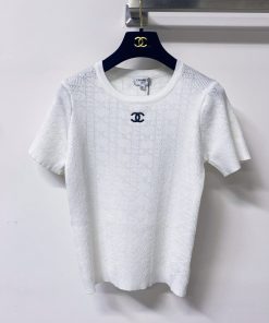 26SS夏服 シャネル 半袖Tシャツ トップス?2606BLJ200-CH1732