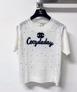 26SS夏服 シャネル 半袖Tシャツ トップス?2606BLJ200-CH1738