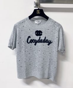 26SS夏服 シャネル 半袖Tシャツ トップス?2606BLJ200-CH1737