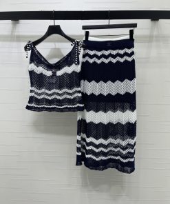 26SS夏服 シャネル 上下服 セットアップ ?2606BLJ215-CH1805