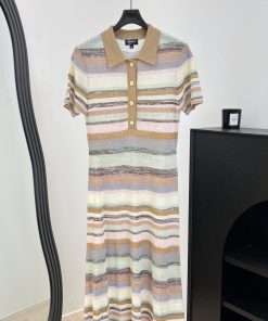 26SS夏服 シャネル ワンピースドレス?2606BLJ400-CH1806