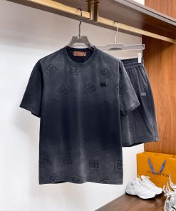 26SS夏服 バレンシアガ 上下服 セットアップ メンズ 2605WLSJ230-BA3165
